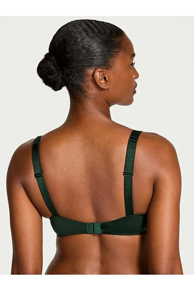Женский бюстгальтер пуш-ап с блестящими бретелями Victoria'S Secret, Dark Green — фото 2