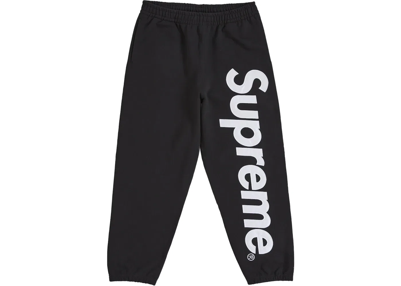 Мужские спортивные штаны с сатиновой аппликацией Sweatpant FW25 Supreme, Black