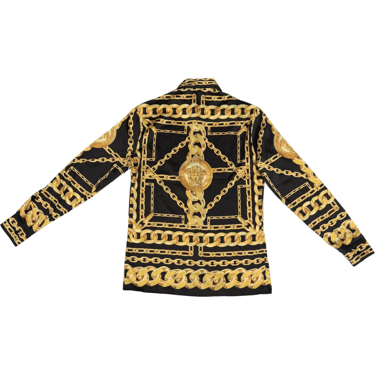 Рубашка мужская с отложным воротником VERSACE, Black — фото 3