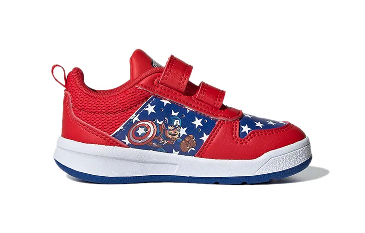 Детские кроссовки для малышей с липучкой Tensaur Adidas Neo, Red Blue — фото 3