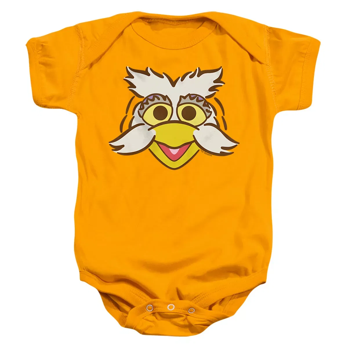 Детское боди для девочек хлопковое Sesame Street Big Face Hoots The Owl, Gold
