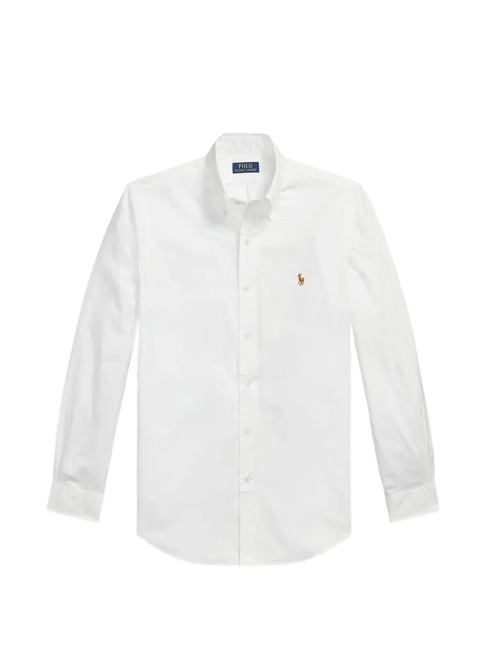 Оксфордская рубашка стрейч с вышивкой пони Polo Ralph Lauren, белый