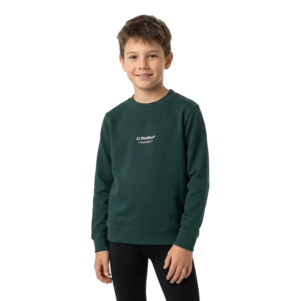 Детский свитшот для мальчиков с начесом Jack & jones Soho, Green