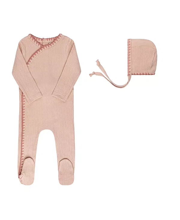 Комплект для новорожденных с длинным рукавом Whip Stitch Collection Ely'S & Co., розовый