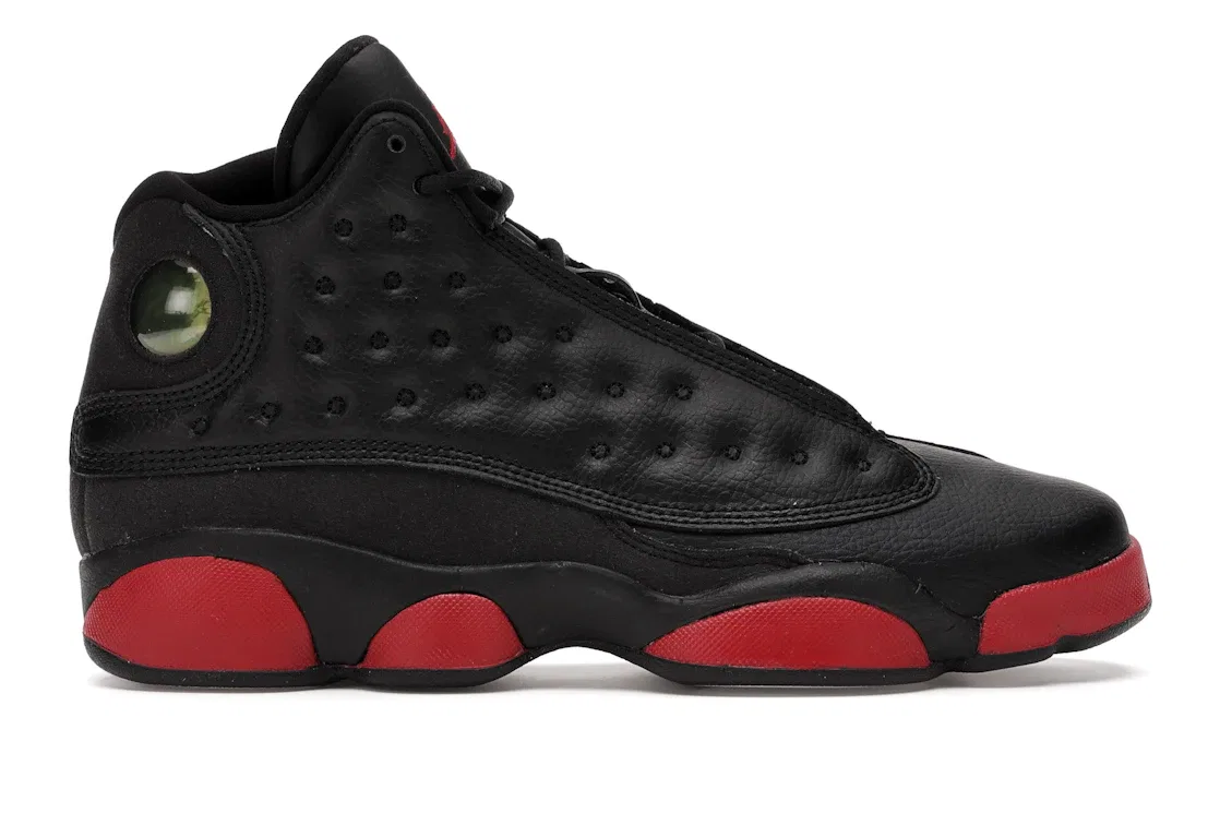Детские кроссовки с замшевым верхом Jordan 13 Retro Jordan, Black/Gym Red-Black