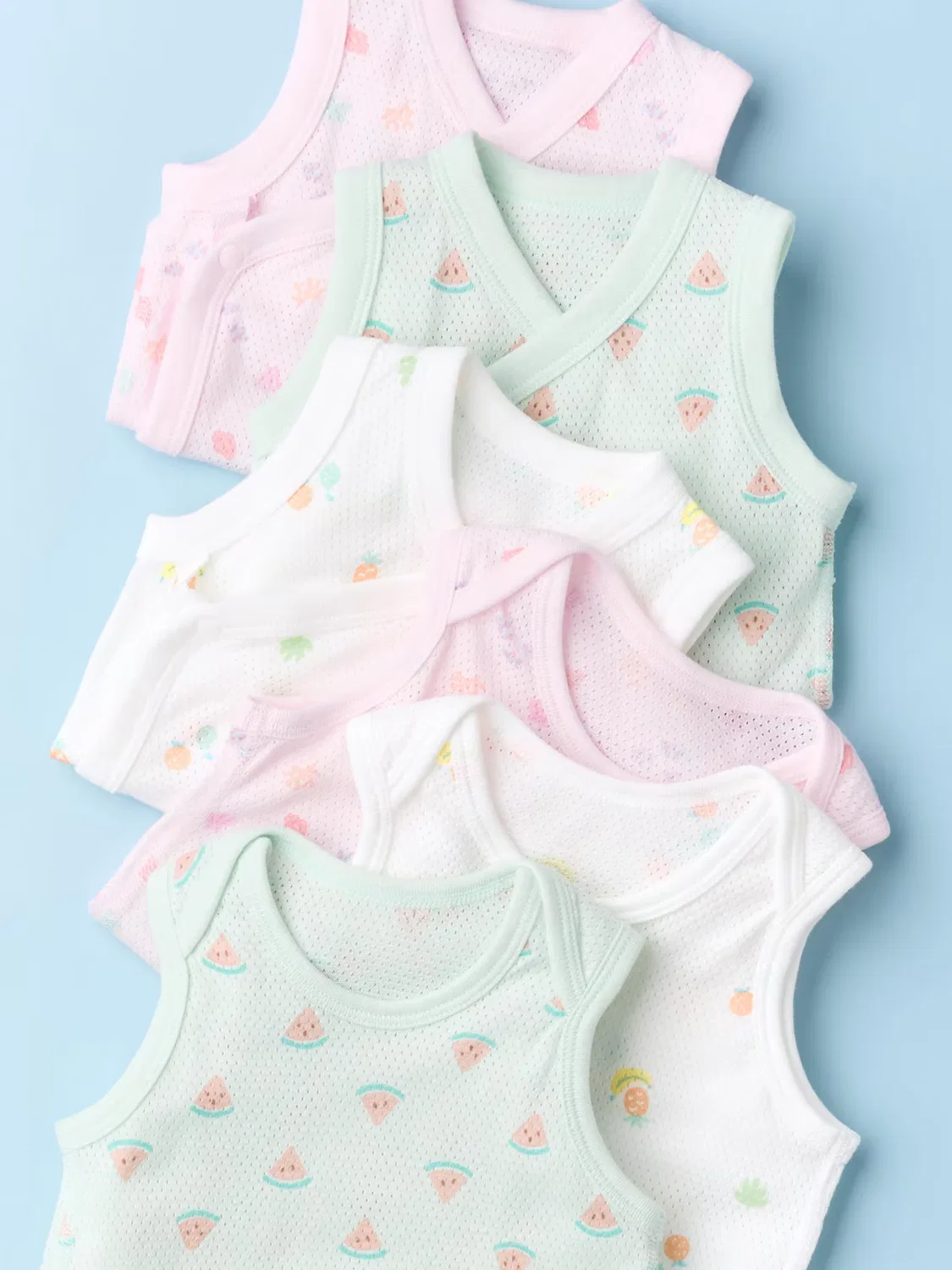 Боди Uniqlo, хлопковое сетчатое белье, синий — фото 3