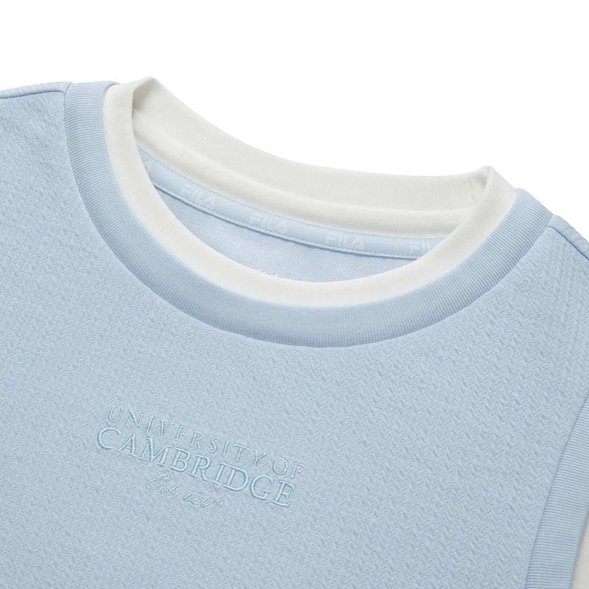 Детская футболка с круглым вырезом, умеренная растяжимость, Sky Clear Blue, FILA KIDS — фото 4