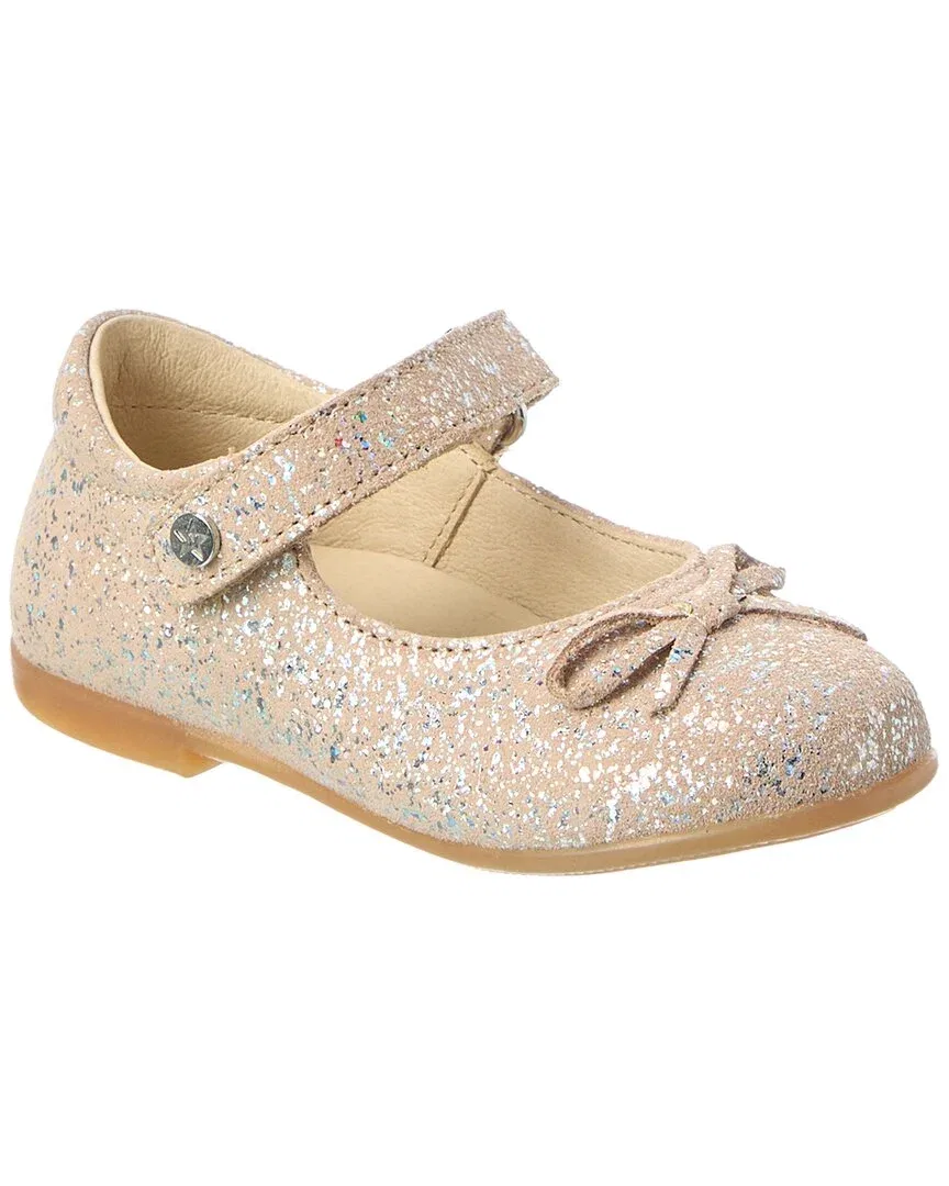 Детские балетки из замши с бантом Naturino Suede Ballet Flat, серый