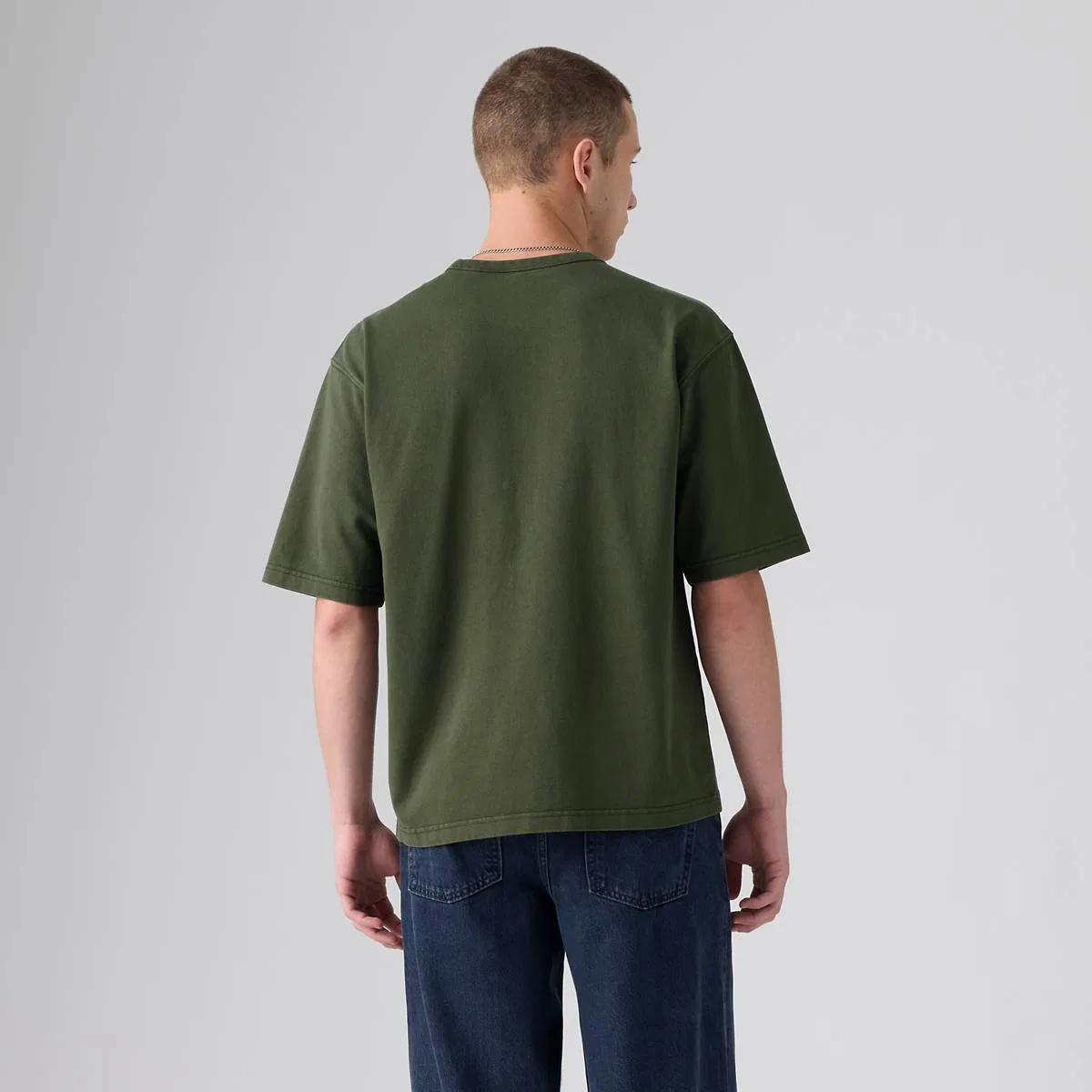 Плотная свободная футболка, окрашенная методом крашения Levi's, Garment Dye Rosin - Green — фото 4