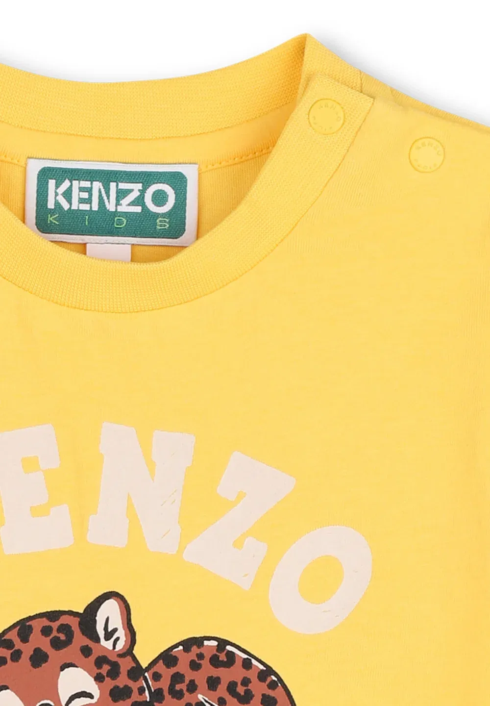 Футболка с принтом "manches courtes" - футболка с принтом Kenzo Kids, Jaune Sport — фото 3