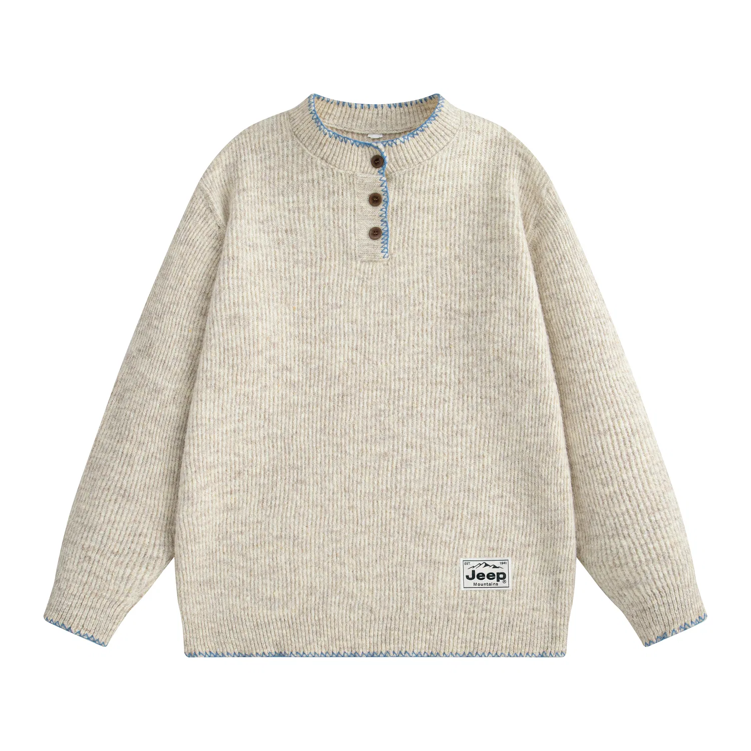Детский свитер с воротником-стойкой Jeep Leisure Collection Henry, Oat Gray