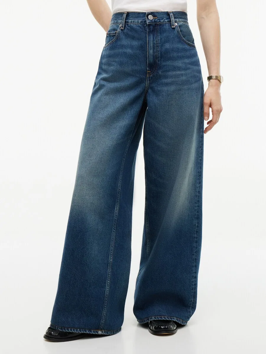 Джинсы TOMMY HILFIGER Wide leg Jeans 'ESS' синего цвета — фото 2