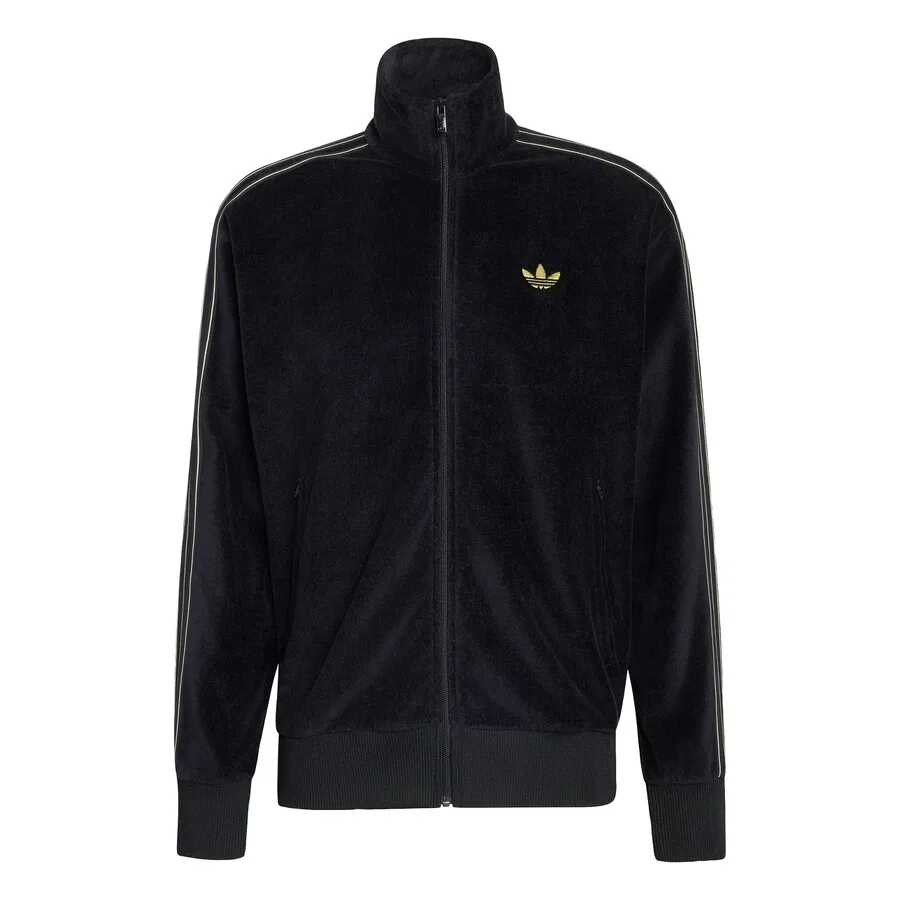 Флисовая куртка ADIDAS ORIGINALS 'Firebird' черного цвета