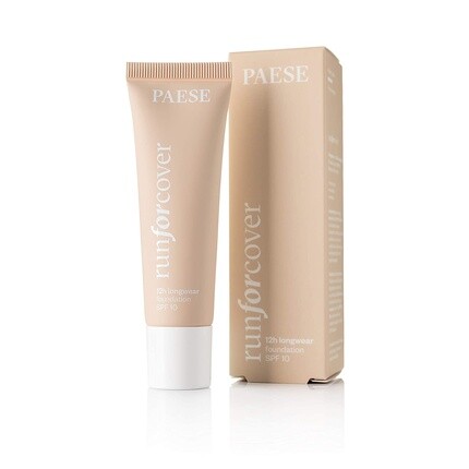 

Paese Run For Cover 12H Стойкая тональная основа SPF10 30 мл 10C Цвет слоновой кости