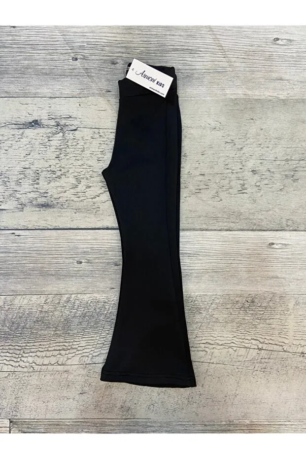 Детские леггинсы для девочек с завышенной талией клеш Store, Black