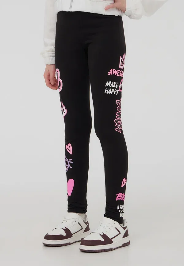 Леггинсы с принтом Leggings - trousers Terranova, черный — фото 2