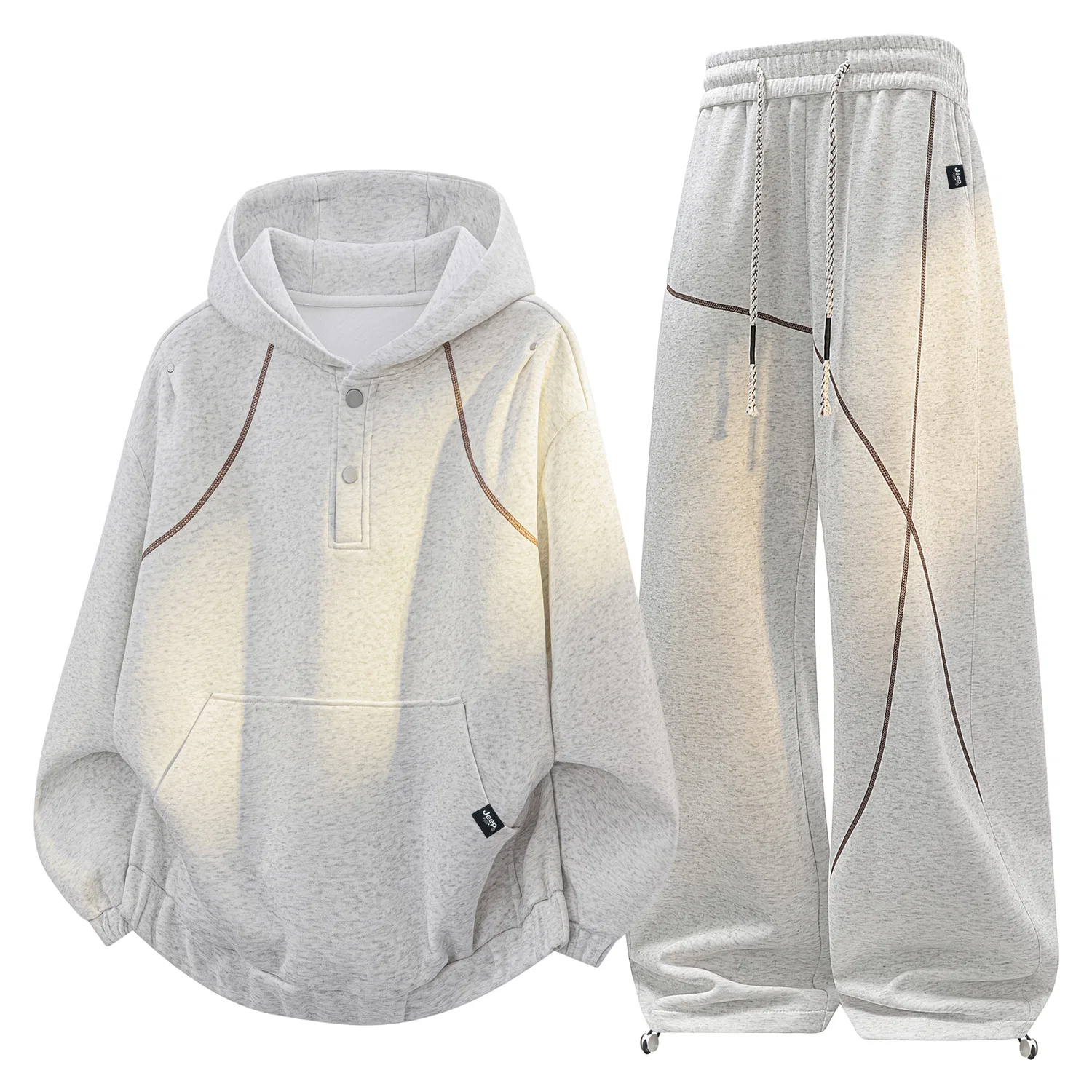 Детский комплект из худи и брюк Jeep, White Heather Gray