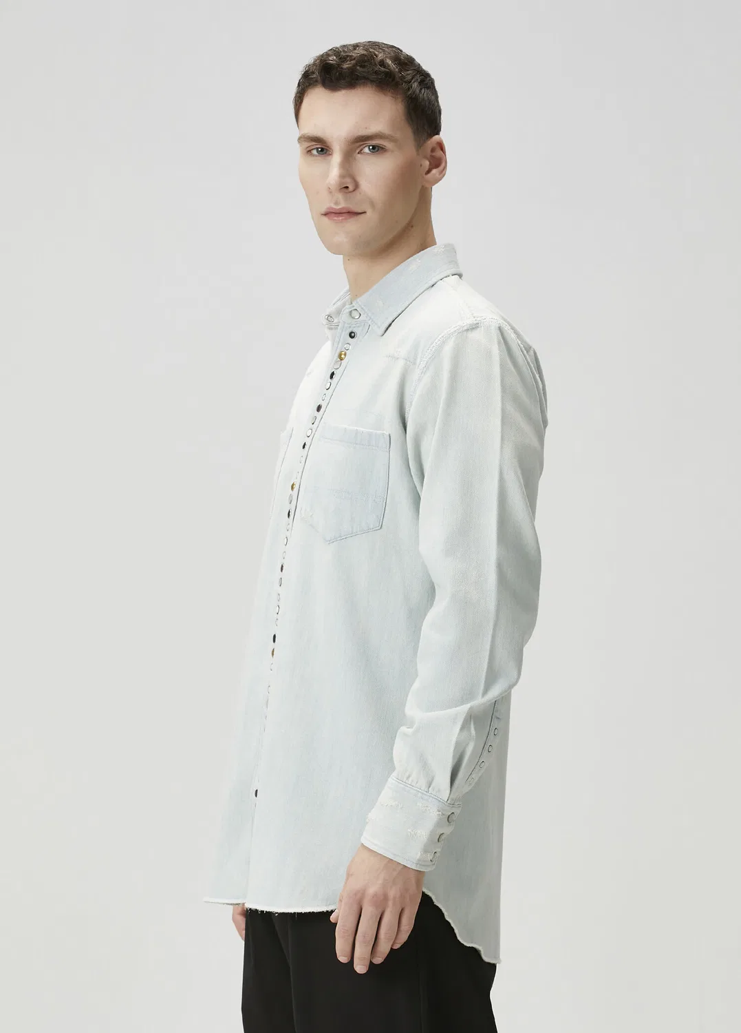 Джинсовая рубашка Regular Fit Golden Goose, blue — фото 3