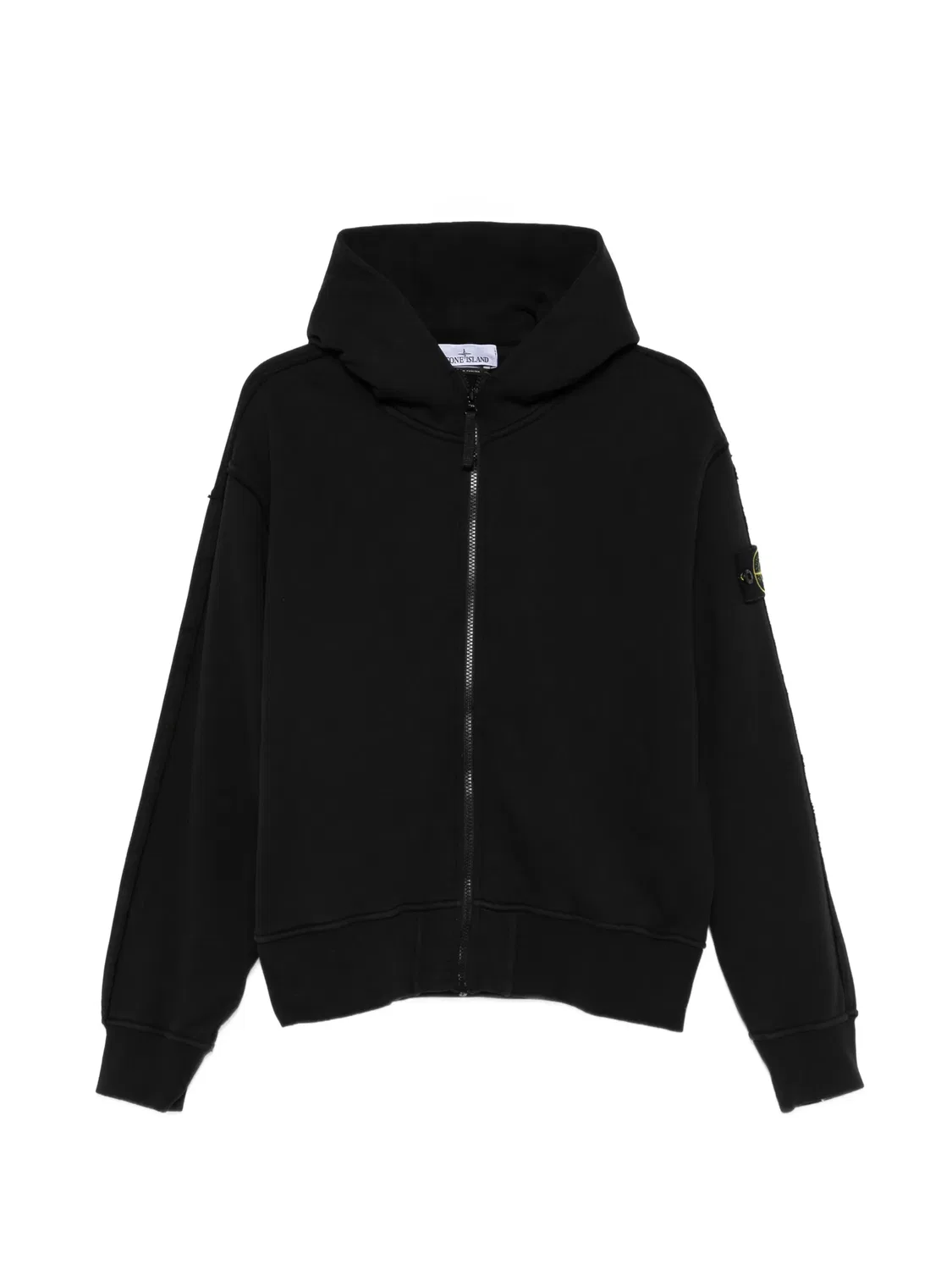 Stone Island Худи на молнии - черный