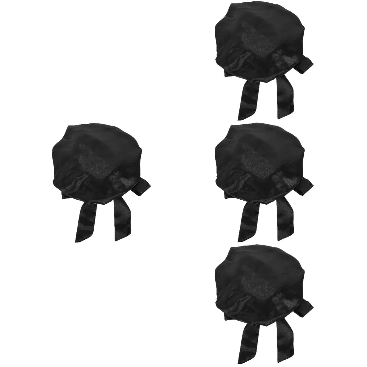 Шапочка для душа атласная с бантом, FOMIYES, 4 шт, 42x42 см, Black