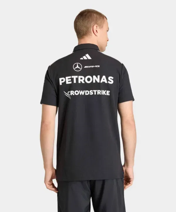 Поло Mercedes-AMG Petronas F1 Team Engineer, Adidas, черный — фото 2