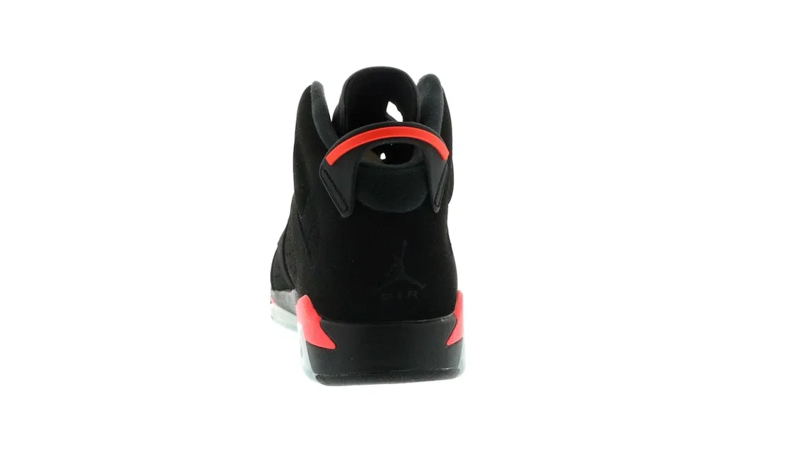 Детские кроссовки с верхом из нубука Jordan 6 Retro Jordan, Black/Infrared23-Black — фото 4