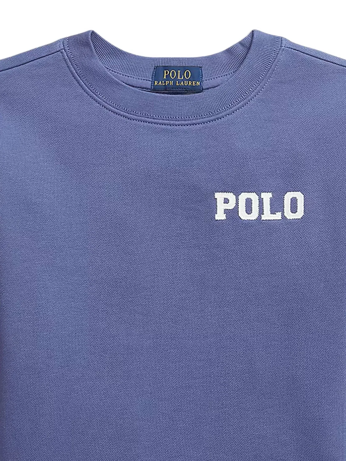 Хлопковый свитшот с вышитым логотипом Polo Ralph Lauren, синий — фото 3