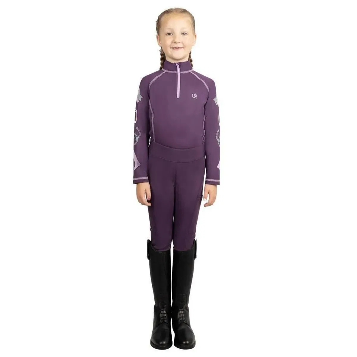 Детские леггинсы для верховой езды Giddy Up Gymkhana Little Rider, Purple