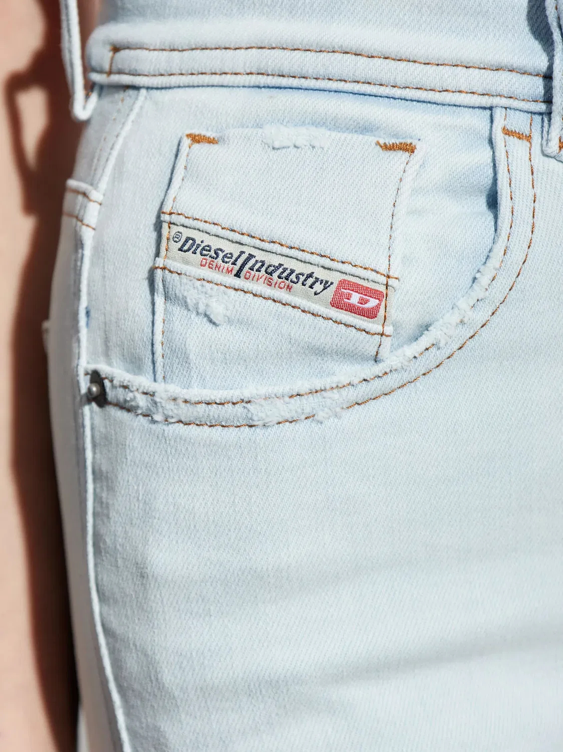 Diesel Синие джинсы-скинни из хлопка и модала — фото 2