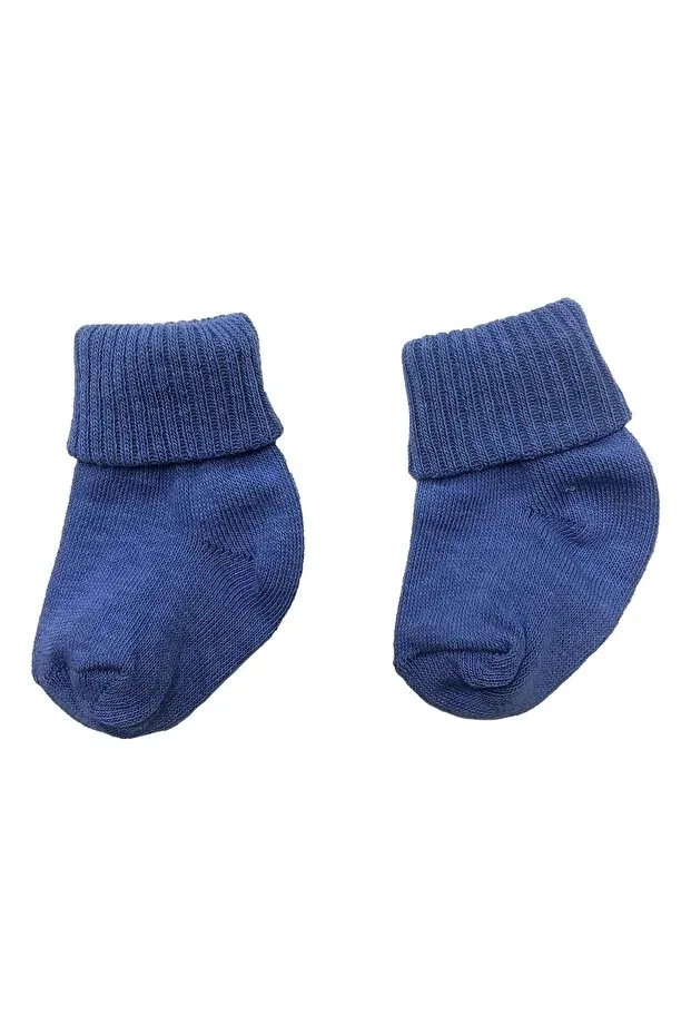 Детские носки для новорожденных хлопковые набор 3 шт Basics Neocotton, Sax Blue — фото 3