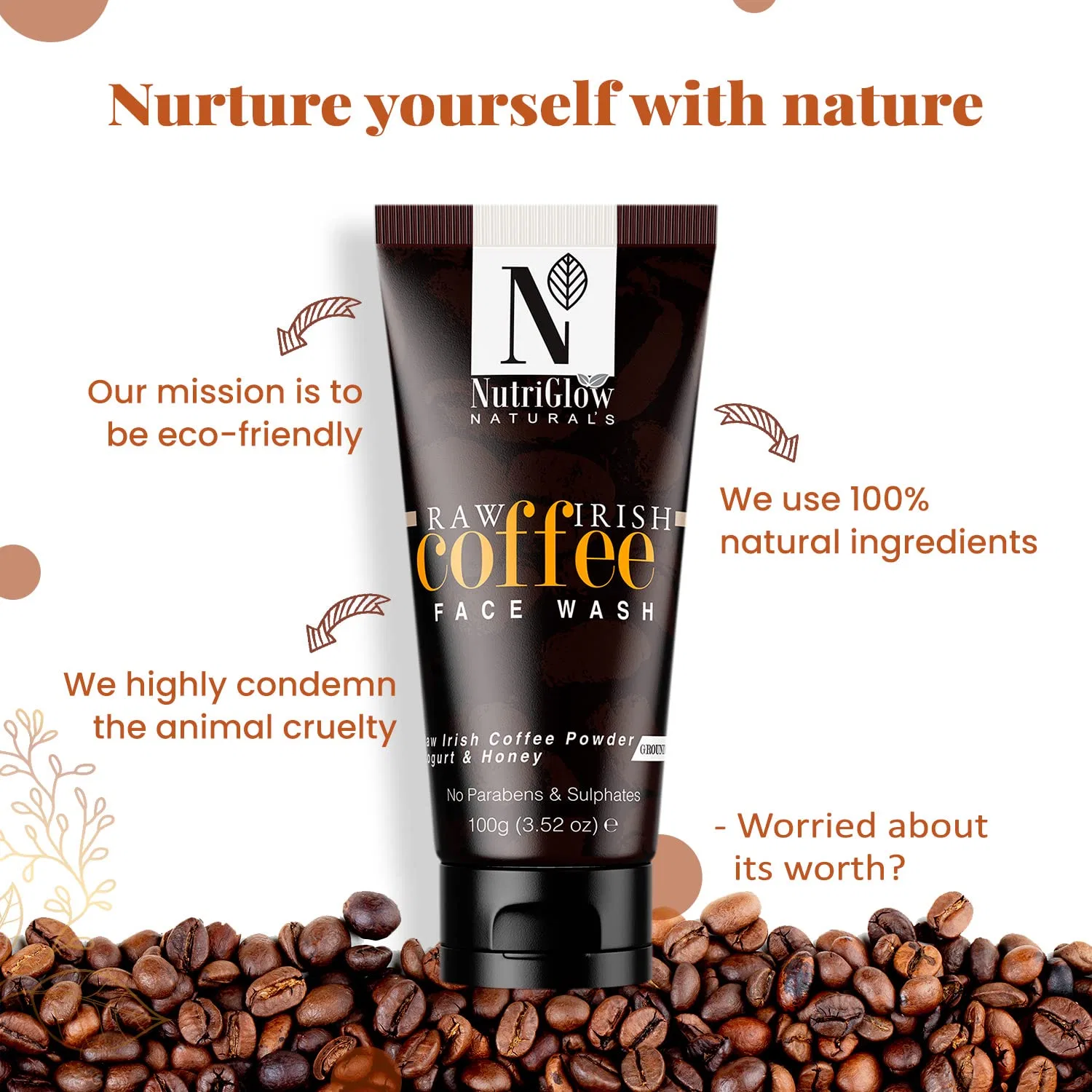 Набор для лица и тела Кофе, NUTRIGLOW, 100 г + 100 г — фото 3