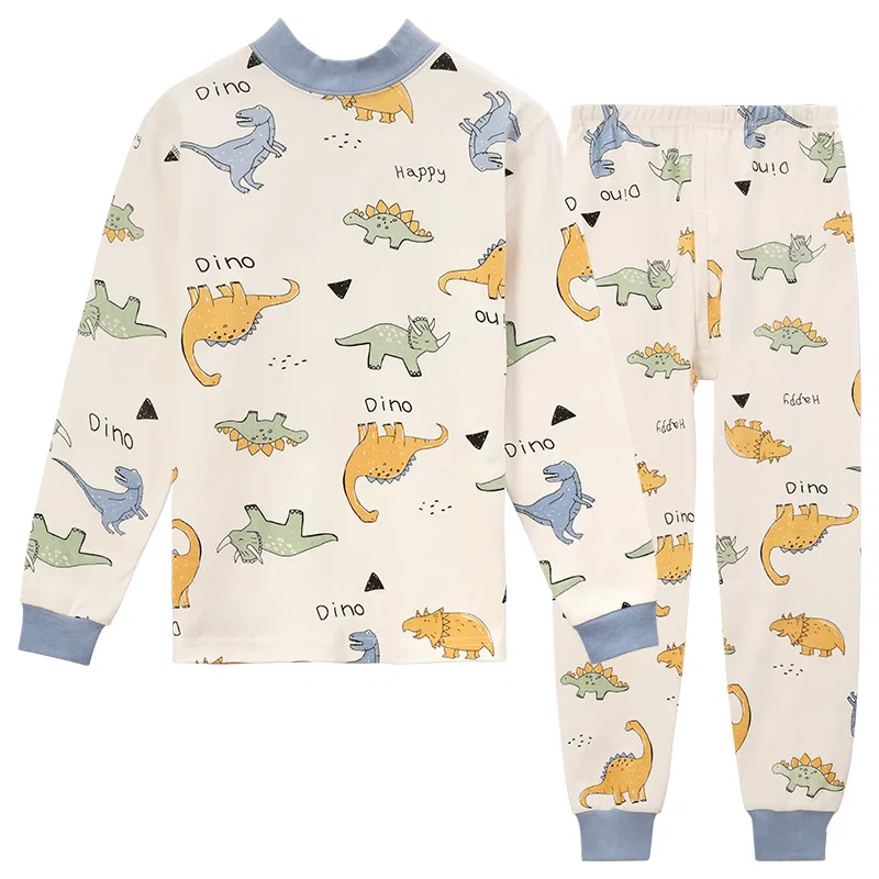 Детское комплект нижнего белья с принтом Red bean Red Bean Cartoon All-Purpose Print Comfortable Soft Lightweight Warm Set, Milk White