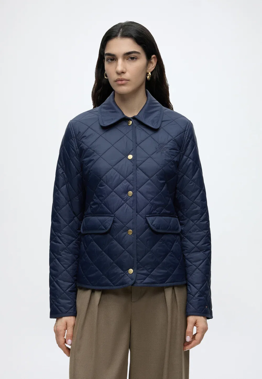 Теплая стеганая куртка LW - легкая стеганая куртка Tommy Hilfiger, Dark Night Navy