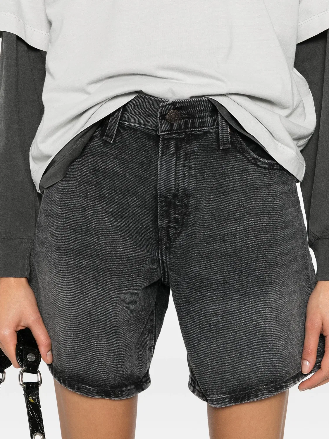 Джинсовые шорты с высокой талией Levi's, черный — фото 3