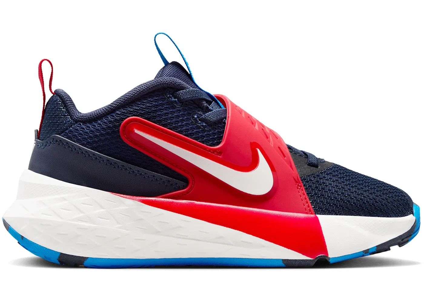Детские кроссовки с шнуровкой Nike Team Hustle D 12 Nike, Team Navy/University Red/Photo Blue/Sail