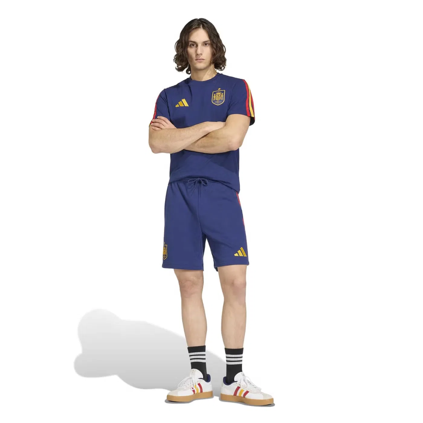 Шорты с принтом Spain DNA Adidas, темно-синий — фото 4