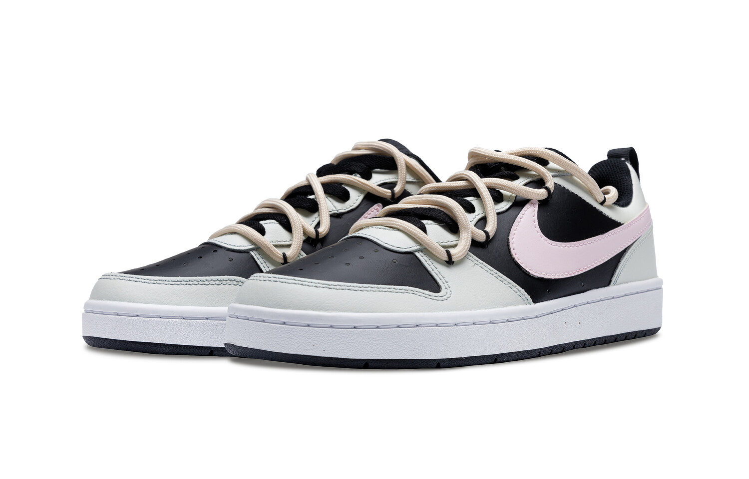 

Кроссовки Nike Court Borough Skateboarding Shoes Women's Low-top Pink/grey/black, светло-серый