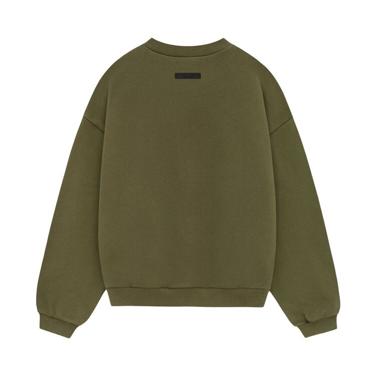 Толстовка Fear of God Essentials Kids Fleece Crewneck Military, зеленый — фото 2