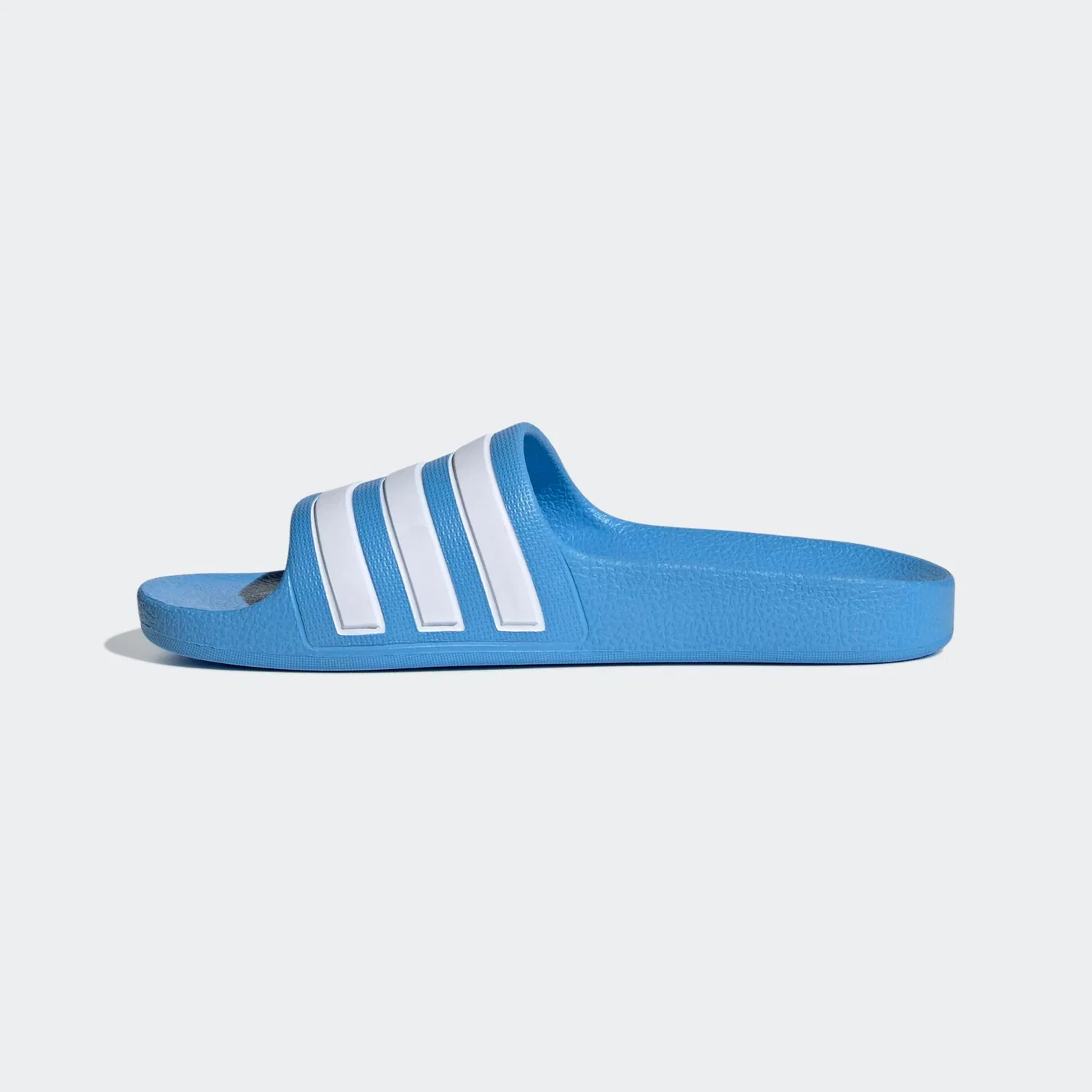 Детские сланцы с тремя полосками Adidas, Blue Burst/White/Blue Burst — фото 3