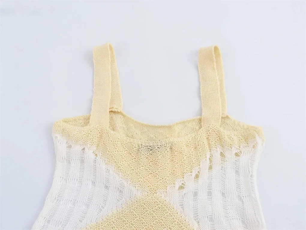 Женское пляжное платье миди на тонких бретелях Generic, Beige — фото 4