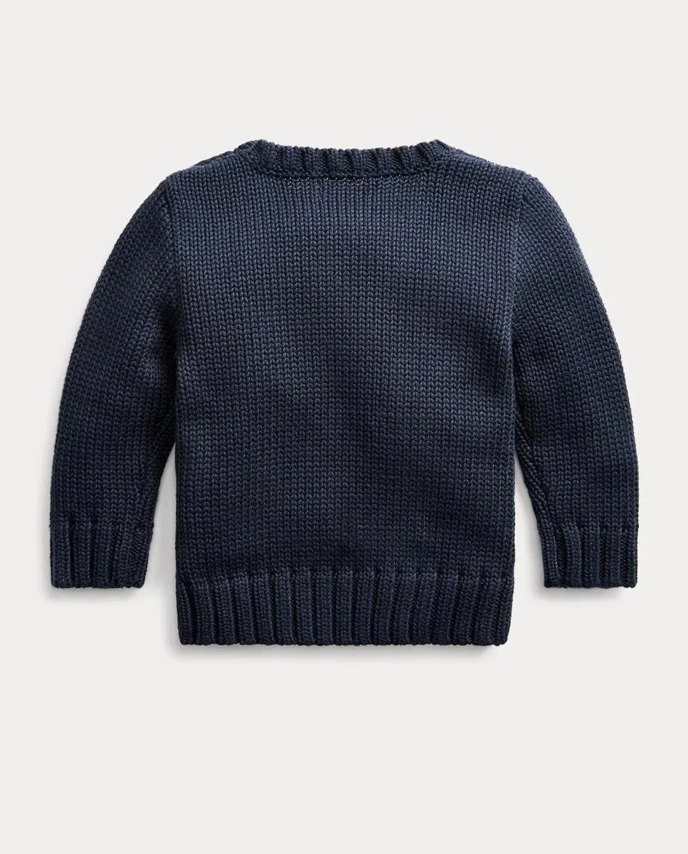 Детский джемпер из хлопка, Unisex Bandera, Polo Ralph Lauren, темно-синий — фото 2