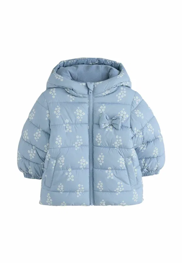 Пальто с капюшоном Regular fit - Next floral, синий