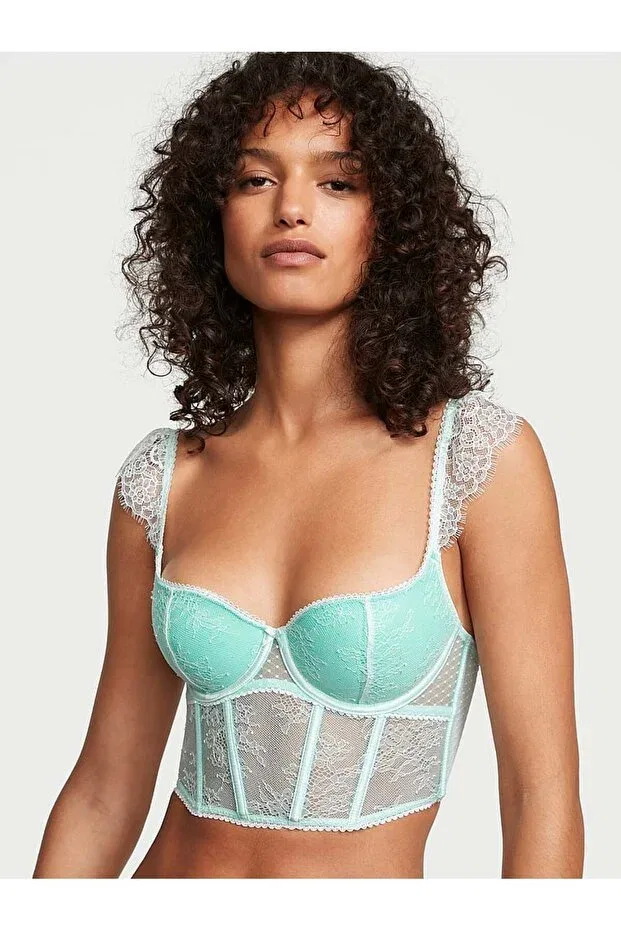 Женский кружевной корсет на тонких бретелях Victoria'S Secret, Crystal Water