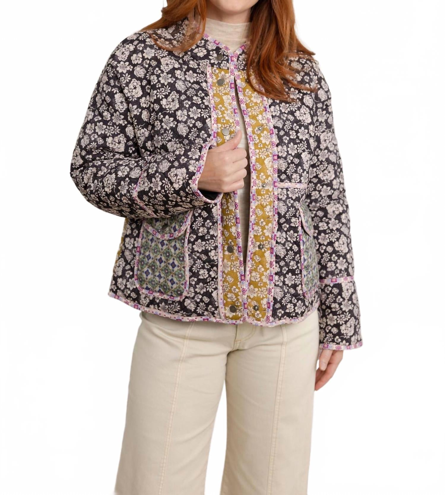 

Mystree Стеганая куртка из смешанных материалов, черная