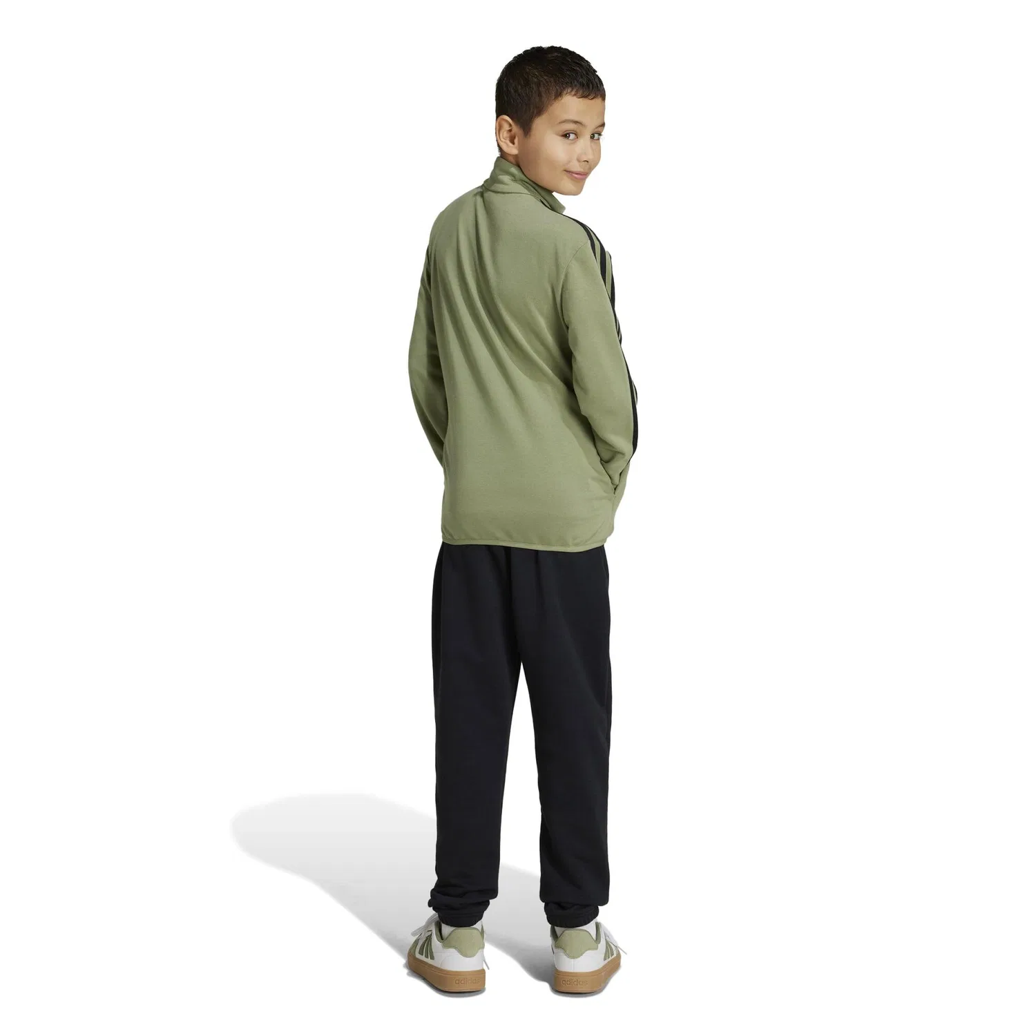 Детский спортивный костюм Essentials Tracksuit Adidas, Olivgrun — фото 4