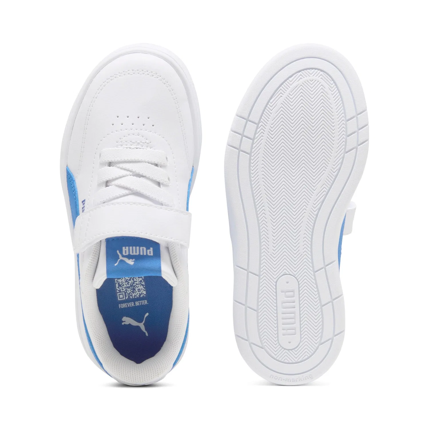 Детские кроссовки с SOFTFOAM+ дэмпфированием Court Classic PUMA, White-Mountain Blue — фото 4