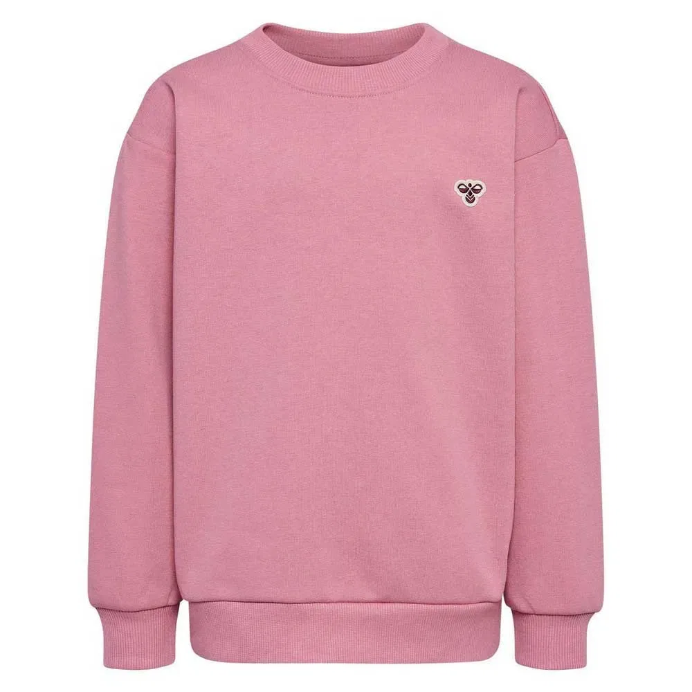 Детский свитшот свободного кроя с принтом Loose Bee Hummel, Pink