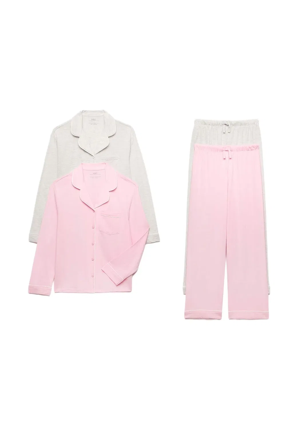 Комплект из 2 пижамных пижам (унисекс) Marks & Spencer, Pink Mix