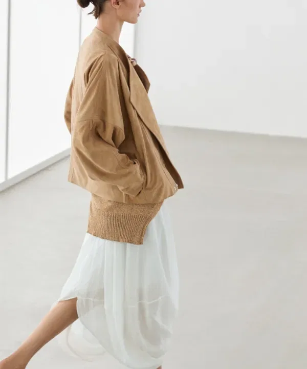 Кожаная куртка-косуха, Massimo Dutti — фото 4