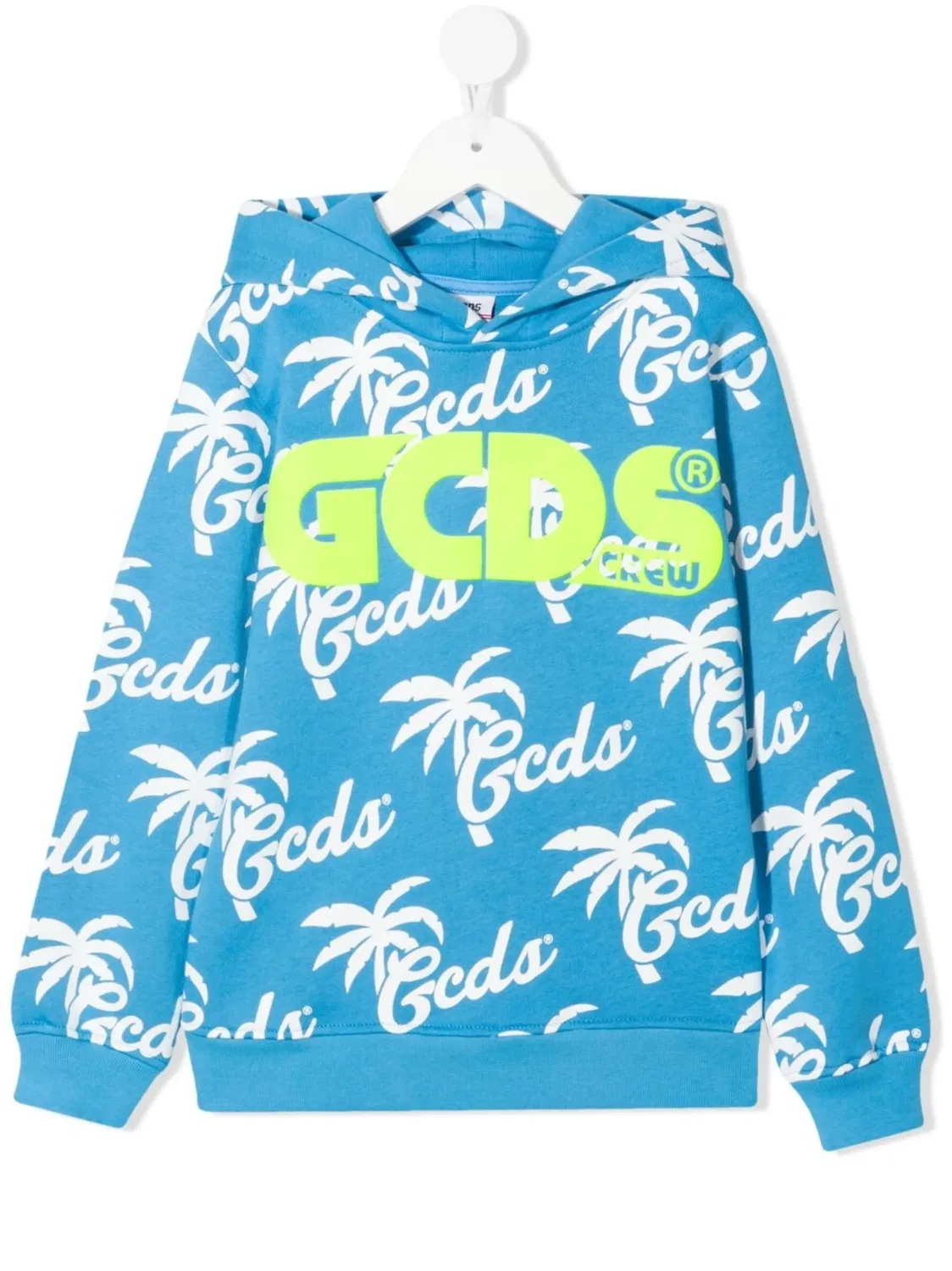 Худи с Логотипом из Хлопка GCDS, голубой